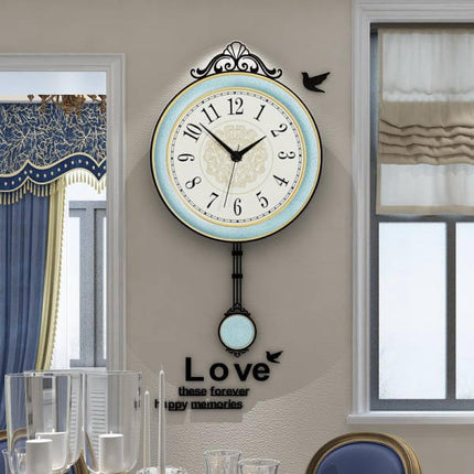 Orologio a pendolo da parete blu