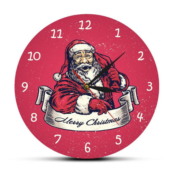 Orologio da parete rosso tema natalizio