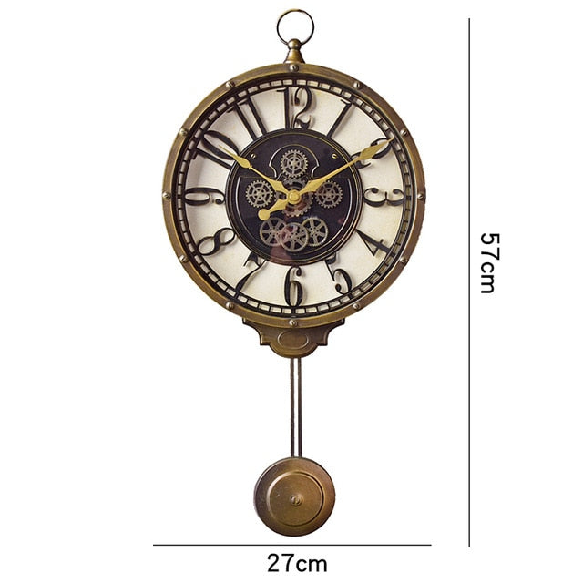Orologio da parete steampunk con pendolo