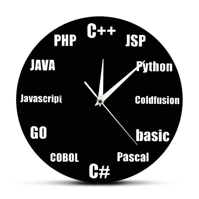 Orologio da parete per programmatori informatici