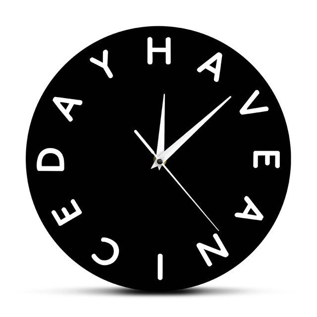 Orologio da Parete Design con Scritta