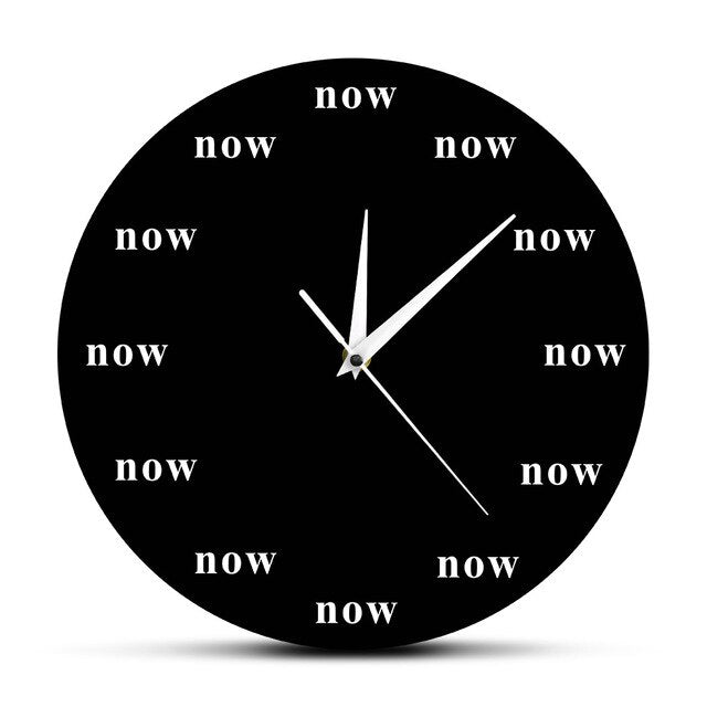 Orologio da parete motivazionale design "Now"