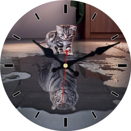 Orologio da parete gatto riflesso tigre