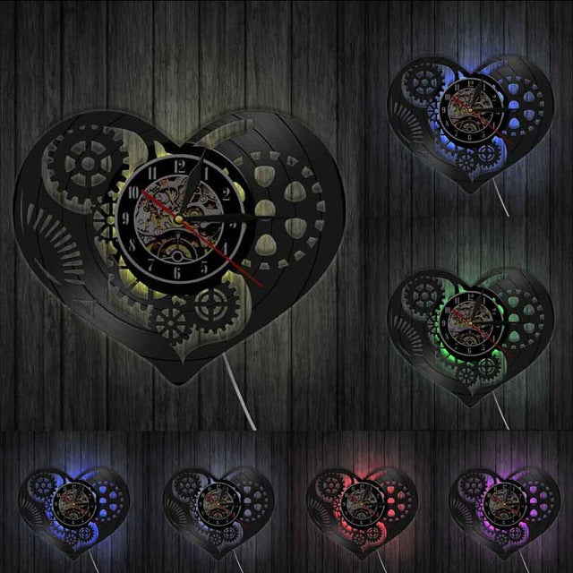 Orologio da parete steampunk disco vinile